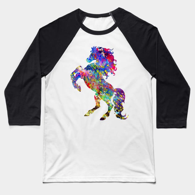 Horse Baseball T-Shirt by erzebeth